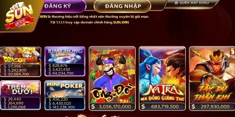 Form mẫu đăng nhập Sunwin hiện đại giúp người dùng thao tác dễ dàng.