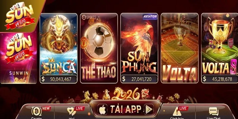 Giao diện hiện đại giúp giới thiệu Sunwin đến gần hơn với người dùng