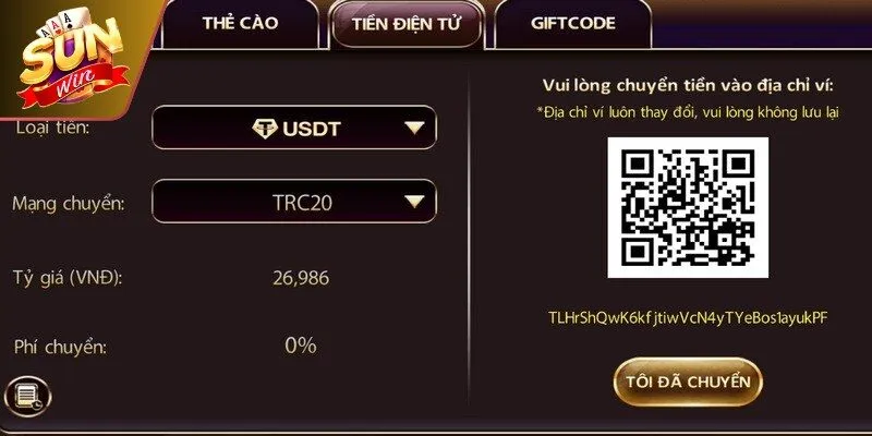 Lưu ý quan trọng khi nạp tiền Sunwin vào hệ thống